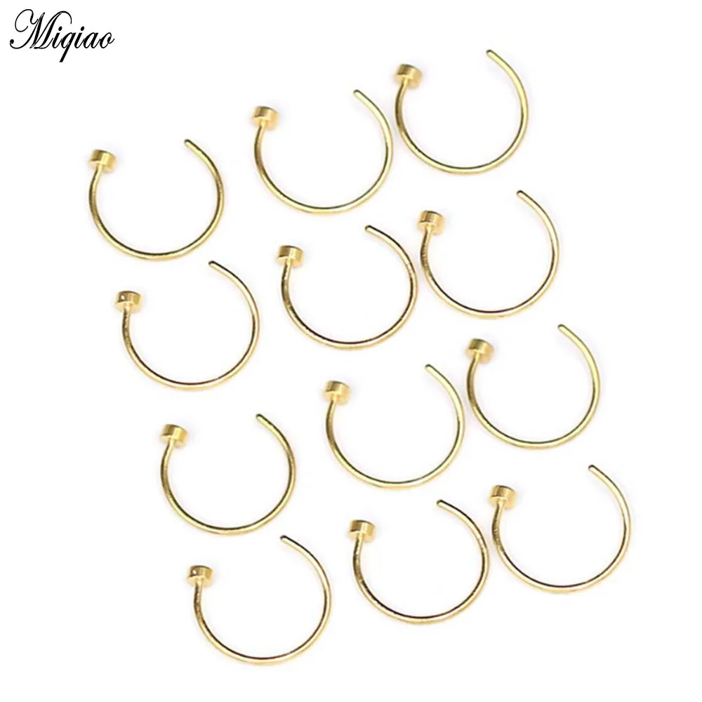 

Miqiao 2 Pcs Fashion All-match European and American Body Piercing Jewelry Stainless Steel Nose Ring Hot Sale