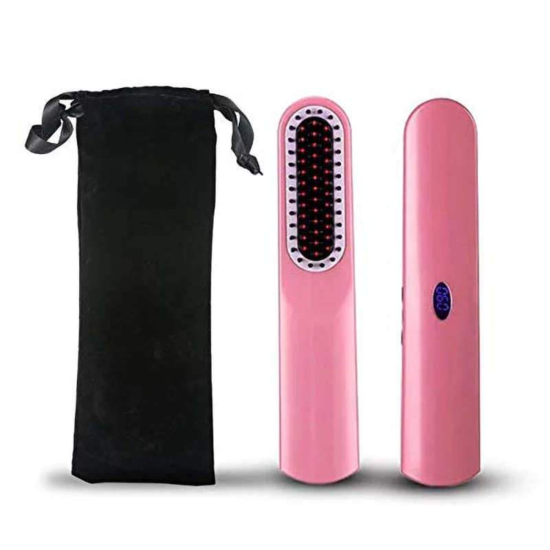 

Beard Straightener Brush USB Wireless Charging Hair Comb Portable Mini Ceramic Charging Hair Straightener One-Step Hair Styler
