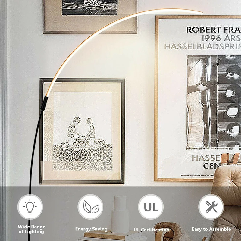 

COSTWAY LED Arc Floor Lamp with 3 Brightness Levels EP24522US