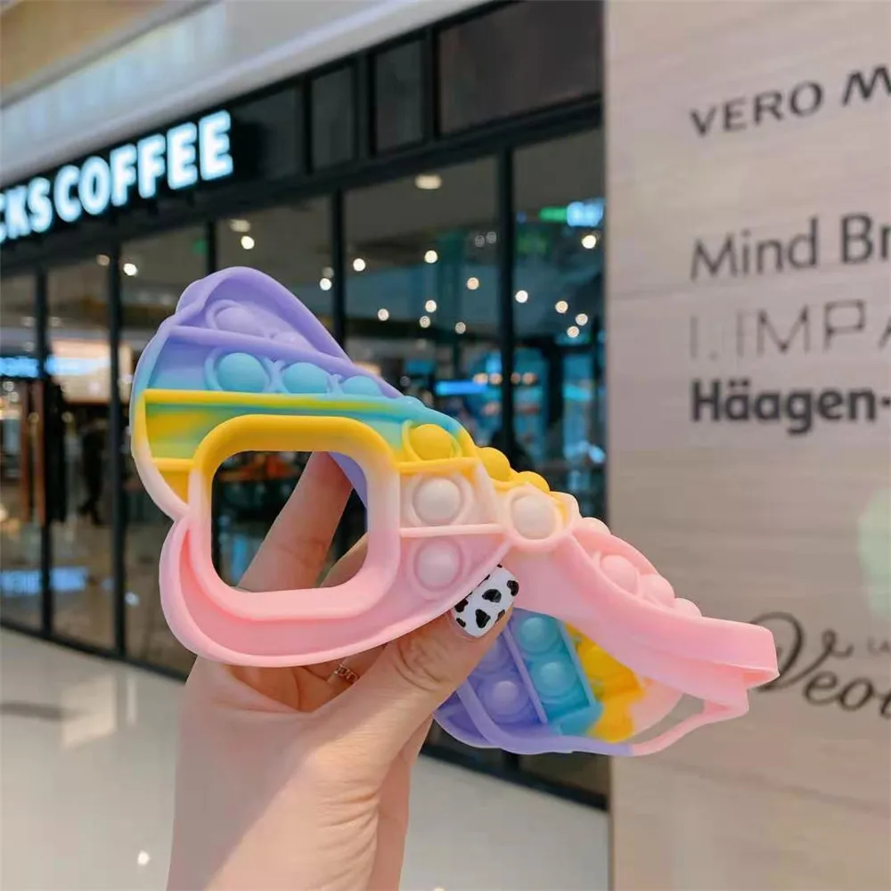 

Reliver Stress Push It Phone Case For iPhone 6 7 8 Plus XS Max XR 11 12 Pro Max SE Pop Push Fidget Bubble Case Silicone Cover