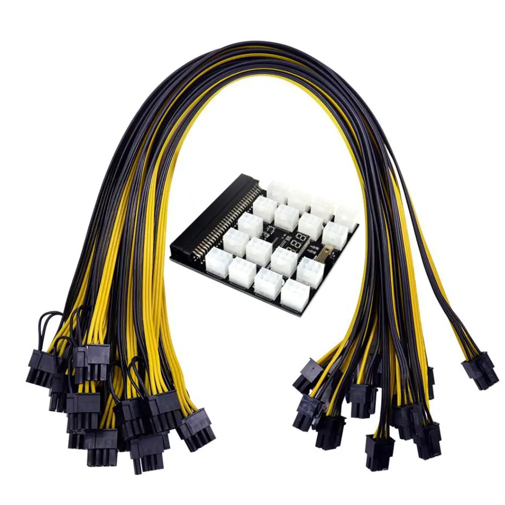 

Power Module Breakout Board for HP 750W 1200W PSU Server Power Conversion +17pcs 12pcs 6Pin to 8Pin Power Cable for BTC
