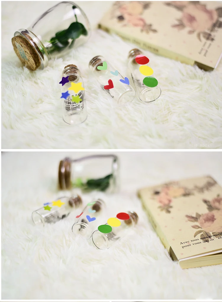 6 наклеек красочная звезда любовь точка смешные наклейки с улыбающимся лицом