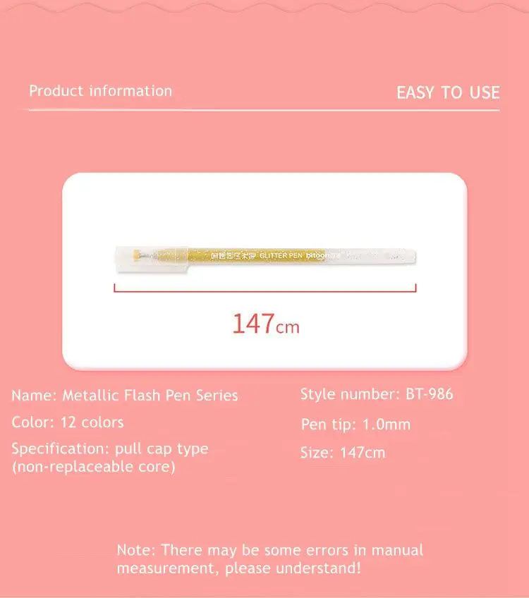 12 farben Highlighter Pen-Set Nette Glitter Farbe Gel Stift Malerei Schreiben Werkzeug Für Mädchen Kinder Geschenke DIY Schule Kunst schreibwaren – Detail 2