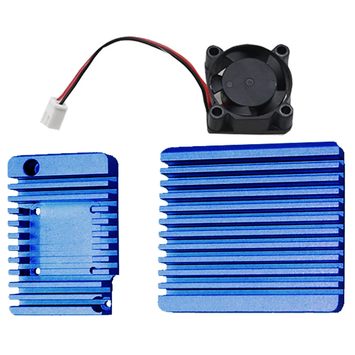 1 комплект качественного алюминиевого чехла и вентилятора для NanoPi R2S черный синий