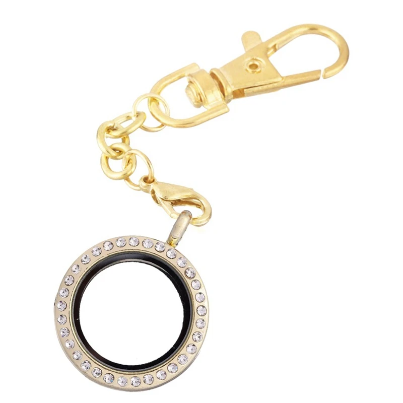 4 шт. цвета стразы круглые стеклянные плавающие бриллиантовые застежки брелки