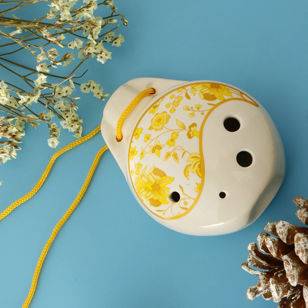 Керамическая альт окарина 6 отверстий C Major для детей взрослых начинающих