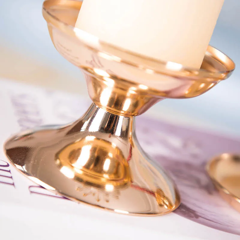 Креативные подсвечники Европейский подсвечник золотой железный поднос