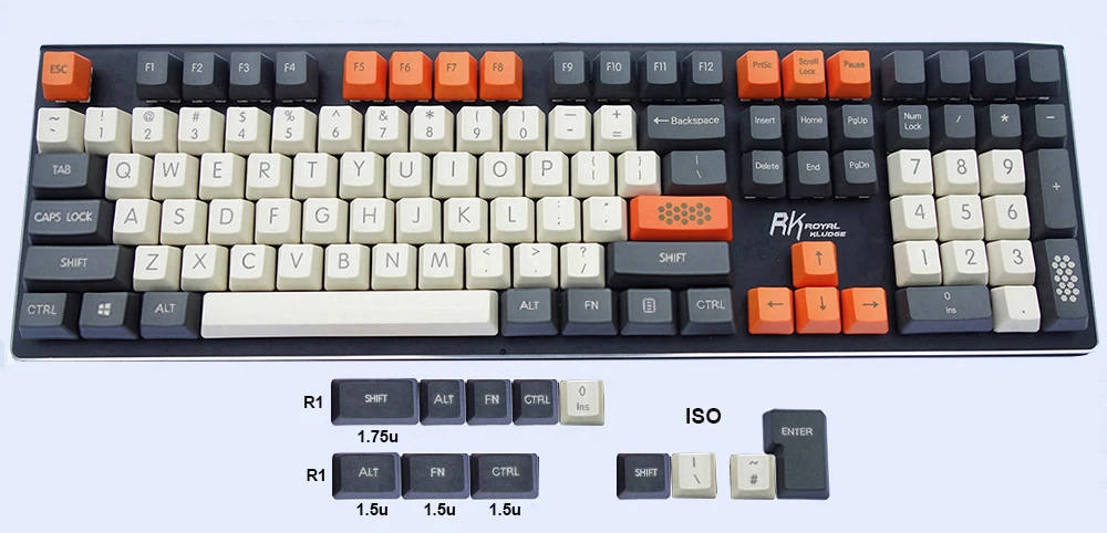120-key NPKC Винтажный стиль Duke Orange OEM толстые PBT брелки ANSI ISO темно-серый бежевый оранжевый для Cherry MX переключатели механическая клавиатура - Цвет: 120-key