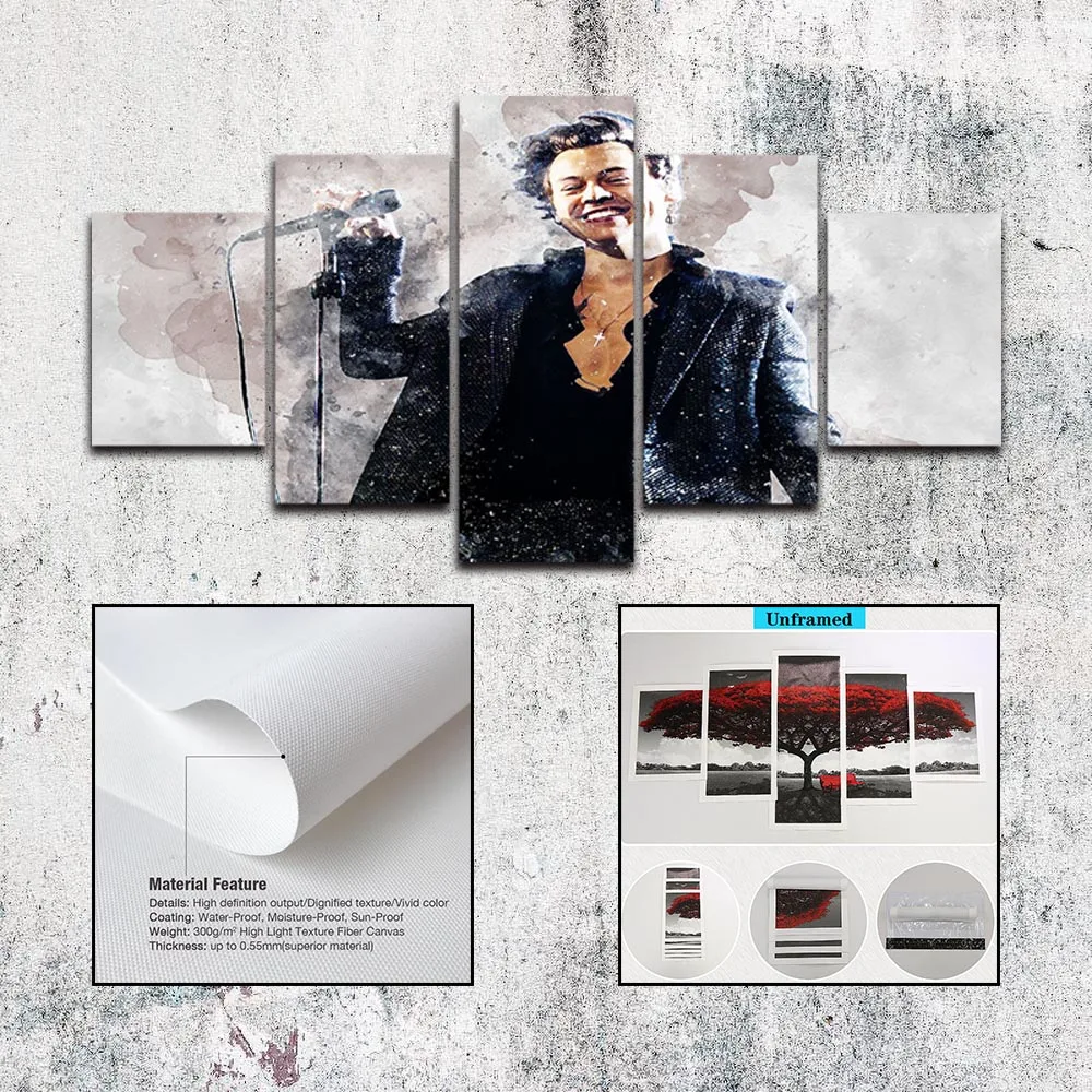 

Canvas Paintings on The Wall Art Singer and Actors Posters and Prints Modern Wall Pictures for Living Room No Frame