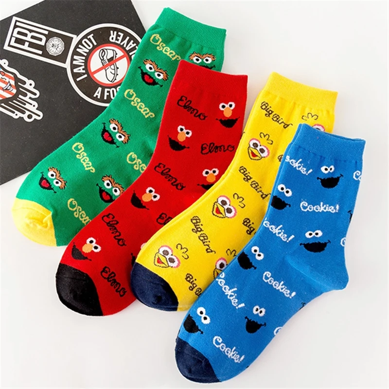 Женские хлопковые носки с мультяшными персонажами короткие милые хипстерские
