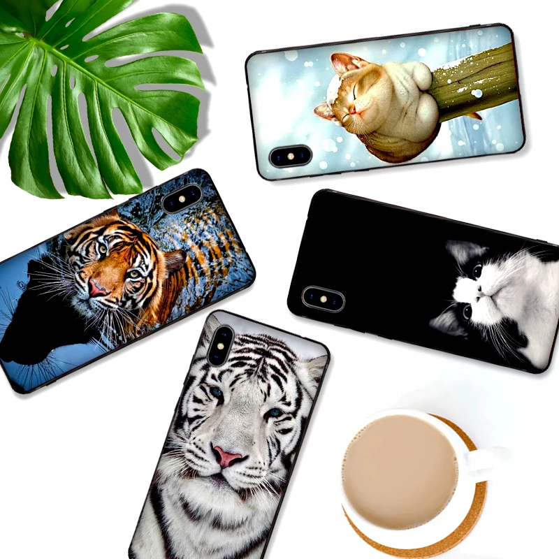 Тигра крышка для телефона из мягкого ТПУ и силикона Xiaomi mi 8 A2 LITE 6X X 2S 3 F1 9 CC9E CC9 SE 9T A3