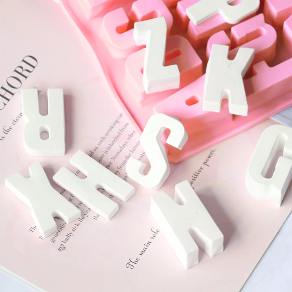 3D английские буквы кремния Алфавит бетонные формы прочный бетонный орнамент