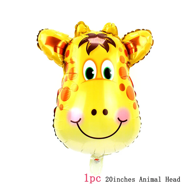 20inch giraffe Лесные гелиевые шары в форме животных для дня рождения принадлежности лиса Ежик белка енот воздушный шар из фольги Детские вечерние принадлежности - Цвет: 20inch giraffe