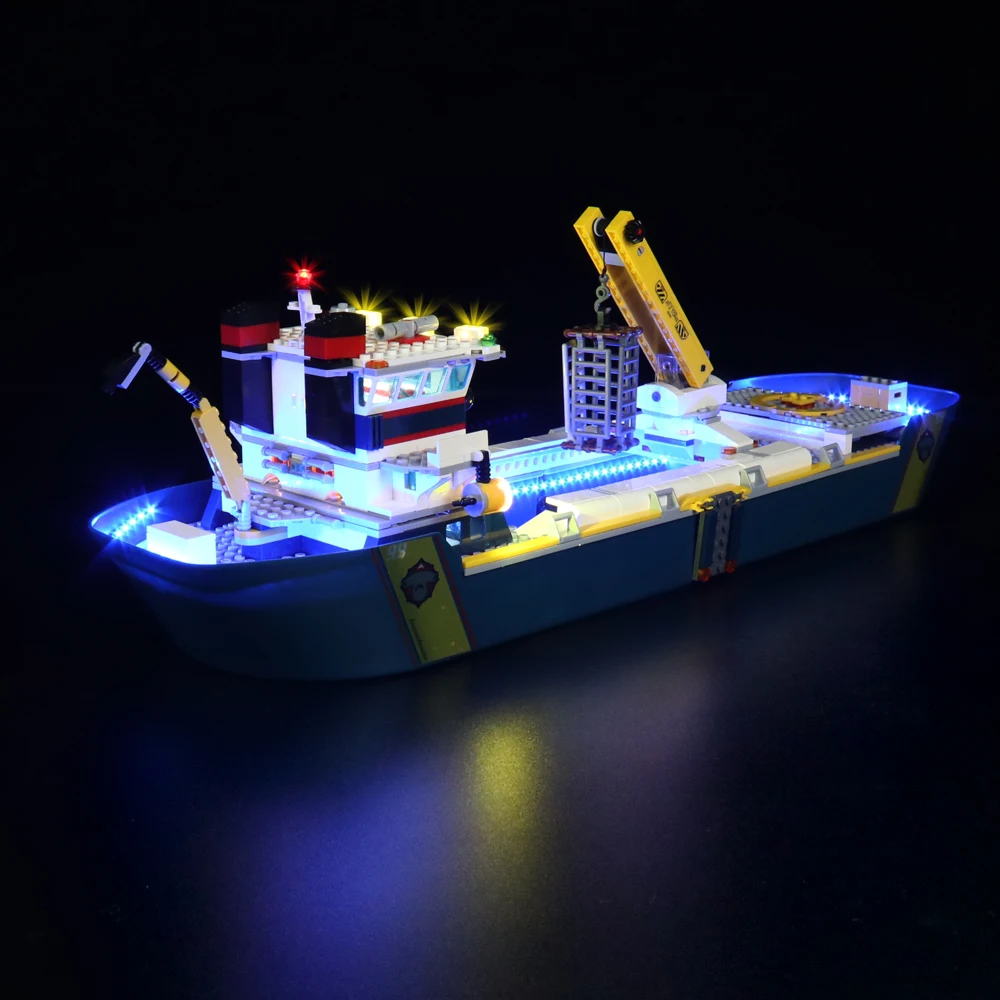 BrickBling Led Light Kit For 60266 Ocean Exploration Ship Collectible Blocks Lighting DIY Toys (No Included Building Model)