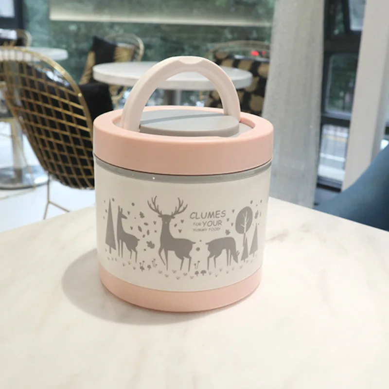 Круглый стеклянный Ланч бокс 2 цвета Портативный с ручкой фотоизоляционный