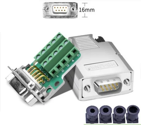 2 шт. металлические клеммные колодки для чехла DB9|rs232 rs485|terminator rs232com rs232 |