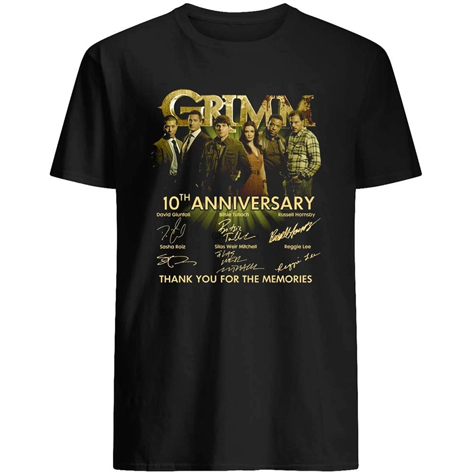 Ретро-футболка Grimm с надписью на годовщину 10-го выпуска подарок для фаната