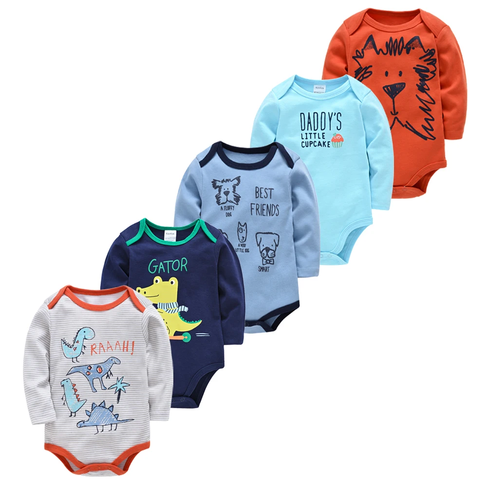 

Honeyzone 5pcs/Set Baby Boys Clothes Unisex Summer Jumpsuits Infant Cute Print Bodysuits Ropa De Bebe Pop It 100% Cotton Pajamas