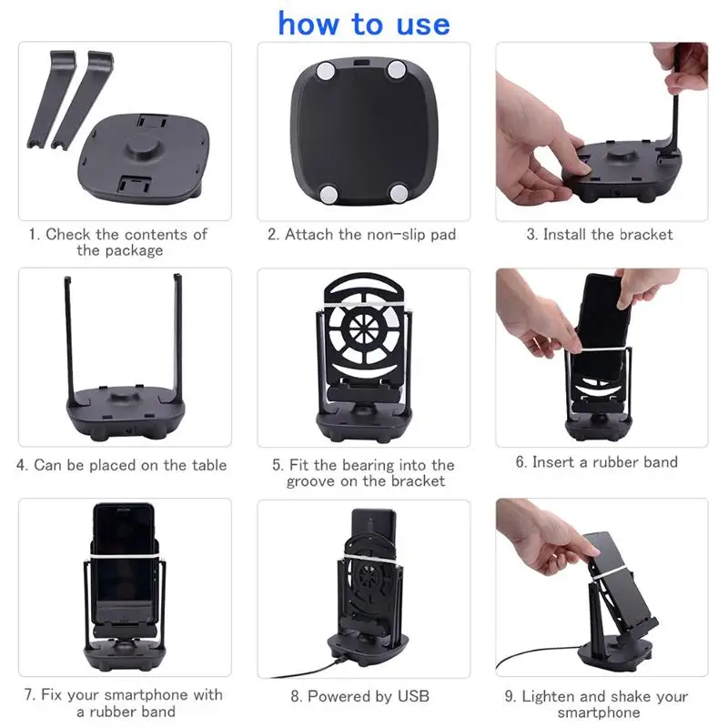 phone swing shake motion brush step wiggler usb cable smart automatic phone shaker safety swinger dual usb cable rocking device free global shipping