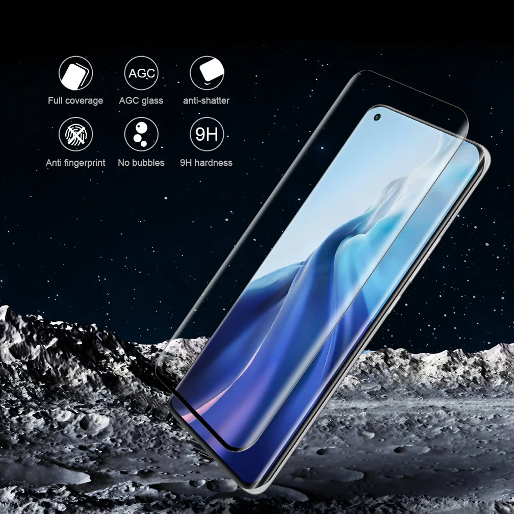 Para Xiaomi Mi 11 Mi11 Pro de Nillkin 3D CP + Max la cobertura completa de vidrio templado para Xiaomi Mi 11 Ultra Protector de pantalla pel&iacute;cula-2