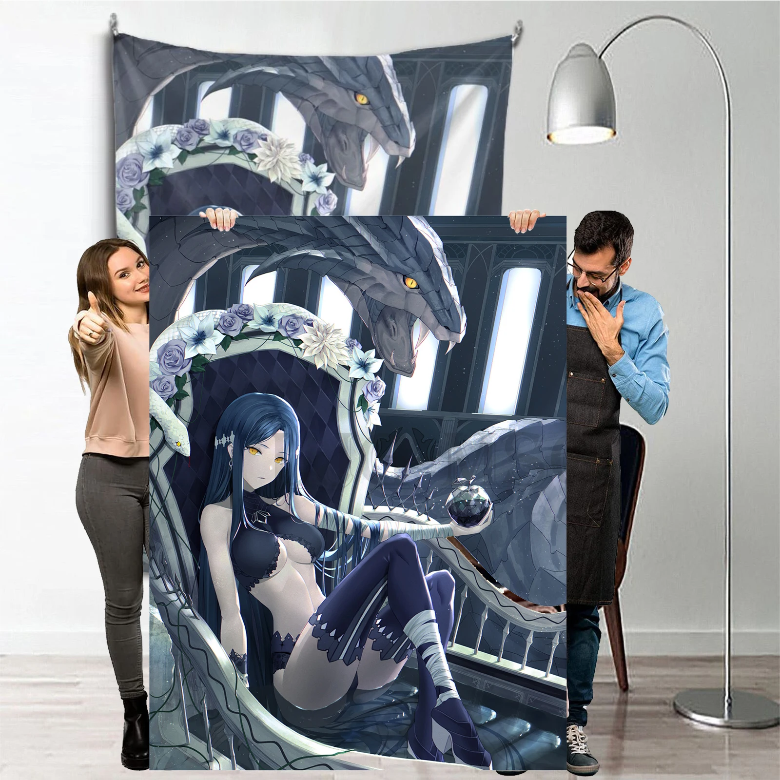 

Hentai Anime Poster Tapestry Action Animation Tapestries Sexy Adult Doujinshi Room Decor Demon Girl Artist CG Wall Decoration