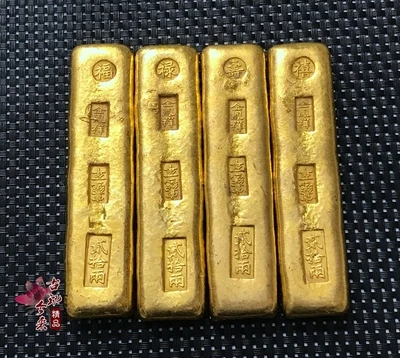 Exquisite antique gold bars Daqing Small yellow croaker ornaments