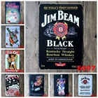 Лучший в мире Бурбон Джим Бач черный кислый маш Кентукки прямой Бурбон виски винтажный металлический знак для Тики украшения бара