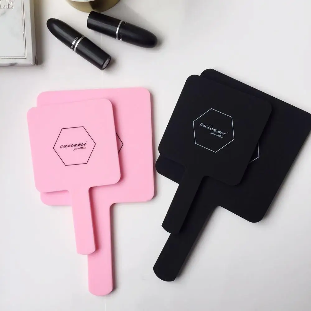 Зеркало для макияжа с напечатанным логотипом ручка HD ручной держатель