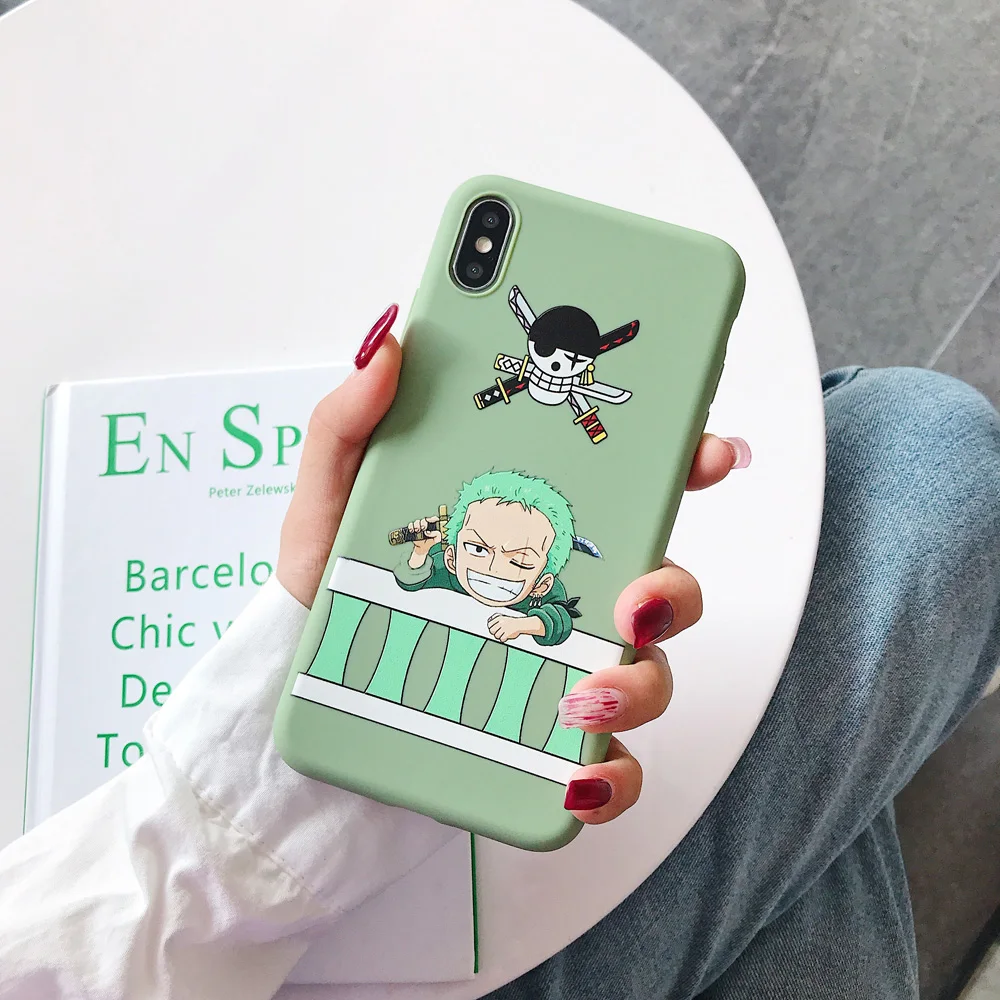 One piece Япония Аниме Луффи Tony Chopper ACE конфетный, TPU чехол для Apple iPhone 11 Pro 7 8 6 6S Plus X XS Max Xr мягкий чехол для телефона - Цвет: Roronoa Zoro