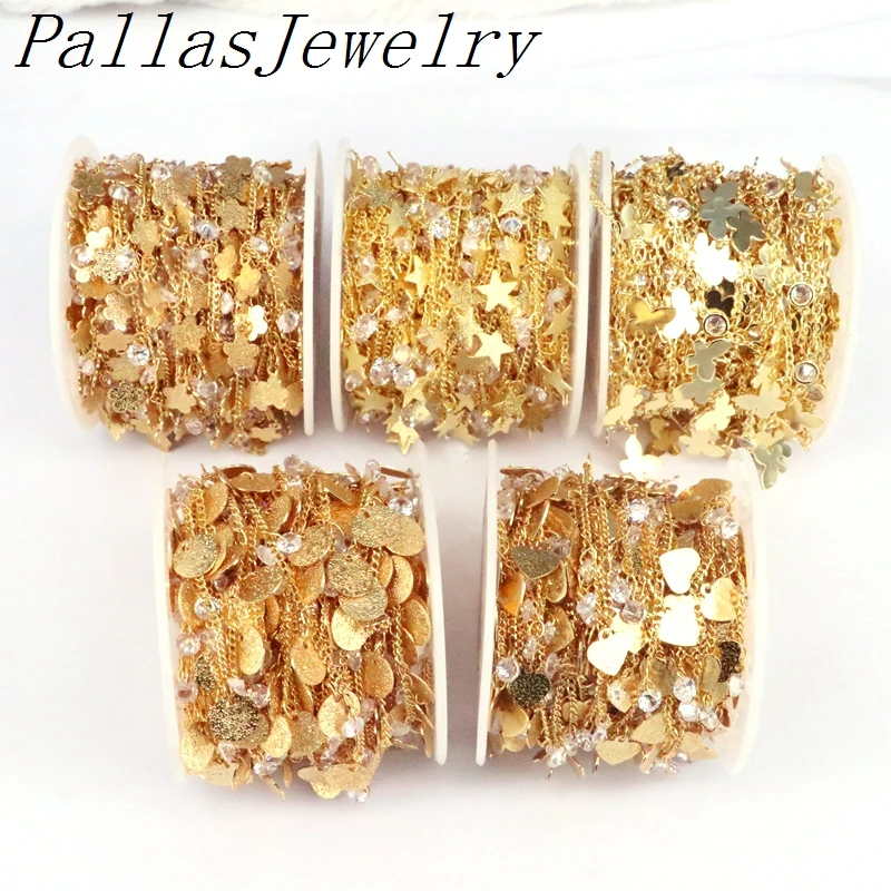 

5 метров, ювелирные аксессуары, позолота/Ювелирная фурнитура и компоненты/изготовление цепочек своими руками/цепочки ручной работы/Хрустальные