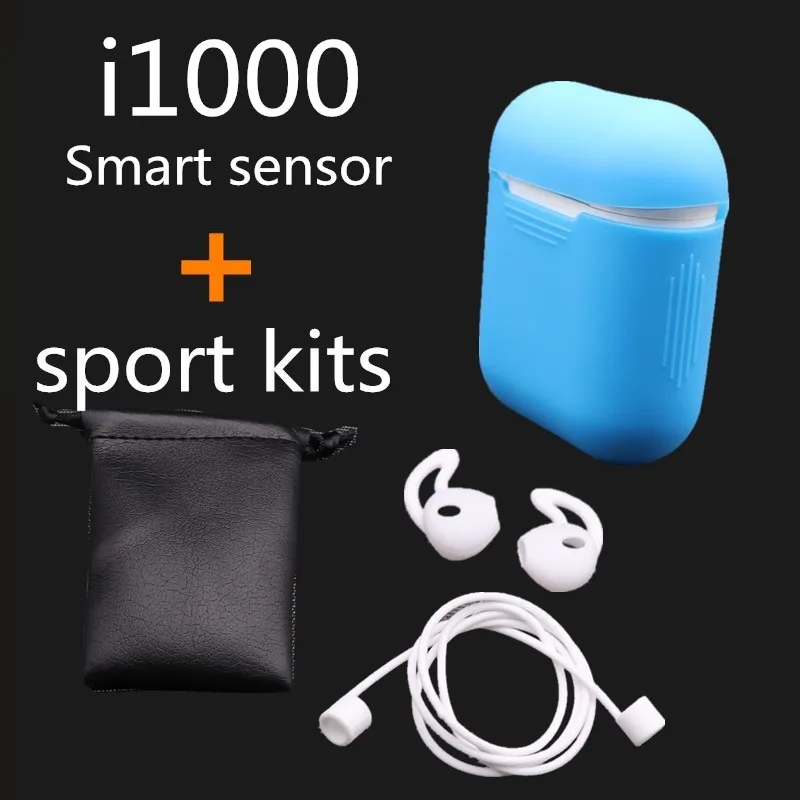 Синий I10000 tws 1:1 Smart sensor 8D Bass Pop Up Беспроводная зарядка Bluetooth наушники pk W1i1000 i200 i2000 i5000 i9000 tws - Цвет: Синий