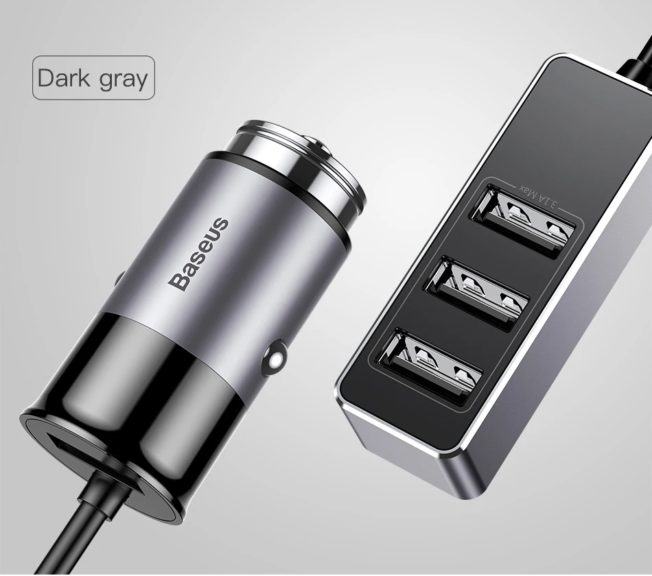 Baseus мульти 4 порта USB Автомобильное зарядное устройство несколько 5.5A турбо Быстрая автомобильная зарядка USB зарядное устройство для iPhone X samsung Xiaomi Мобильный телефон