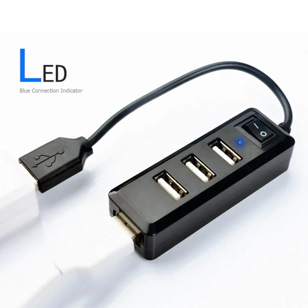 4 Порты USB 2 0 концентратор с коммутатор компьютер сплиттер Портативный удлинитель