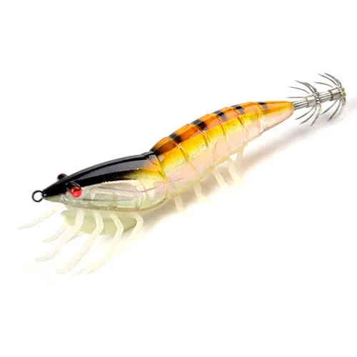001 FISH KING наживка-кальмар 3,0#3,5# свинцовые грузила Джиги Осьминог деревянные креветки приманки с крюком для кальмара мягкие светящиеся рыболовные приманки - Цвет: 001