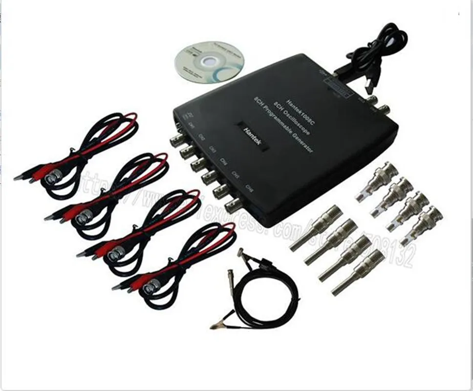 Hantek 1008C USB 8CH осциллограф Программируемый генератор тестирование транспортных