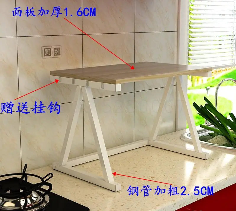 Кухонная полка для приема специй духовки Двухуровневая микроволновой печи