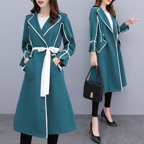 

Casual Woman Spring Coats And Korean Trench Coat For Women Windbreaker Loose Womens Overcoat Casaco Feminino