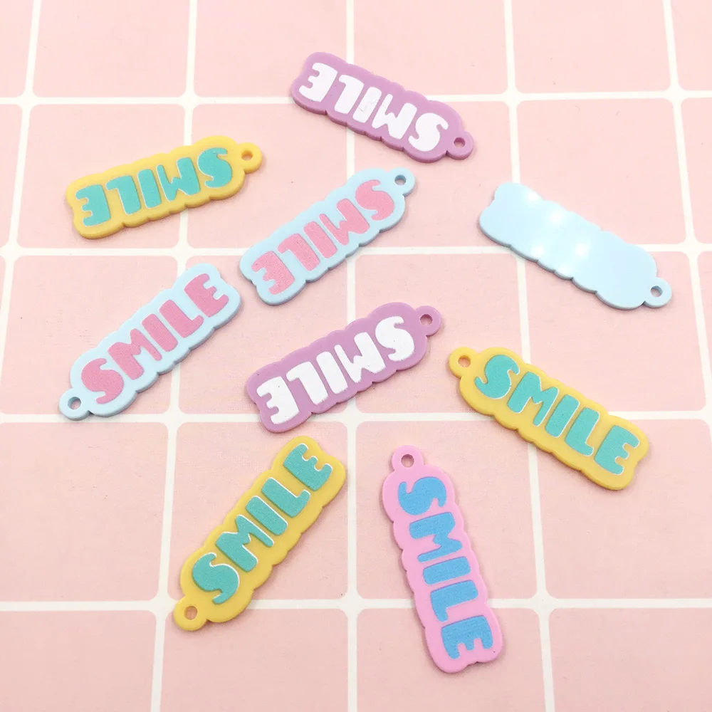 10 шт. смешанные Милые Акриловые искусственные украшения с отверстиями|Статуэтки