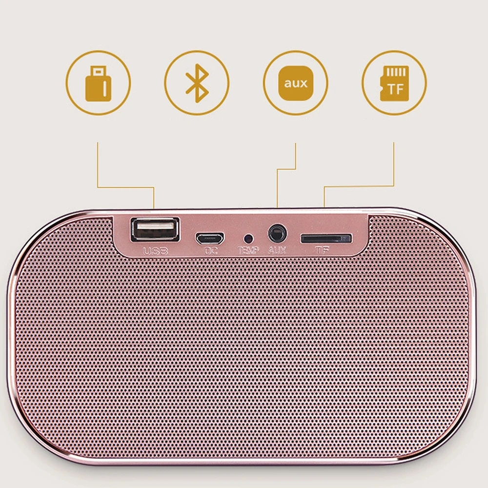 

Alarm clock bluetooth speaker subwoofer new bedside wireless speaker