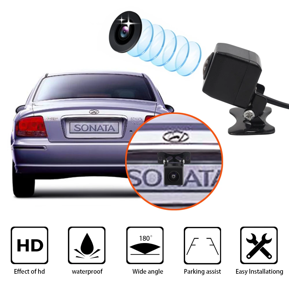 Carsanbo Car Rear View Camera Universal HD Color Image Video Night Vision 180 Degree Frontview Reversing Auto Parking Monitor | Автомобили
