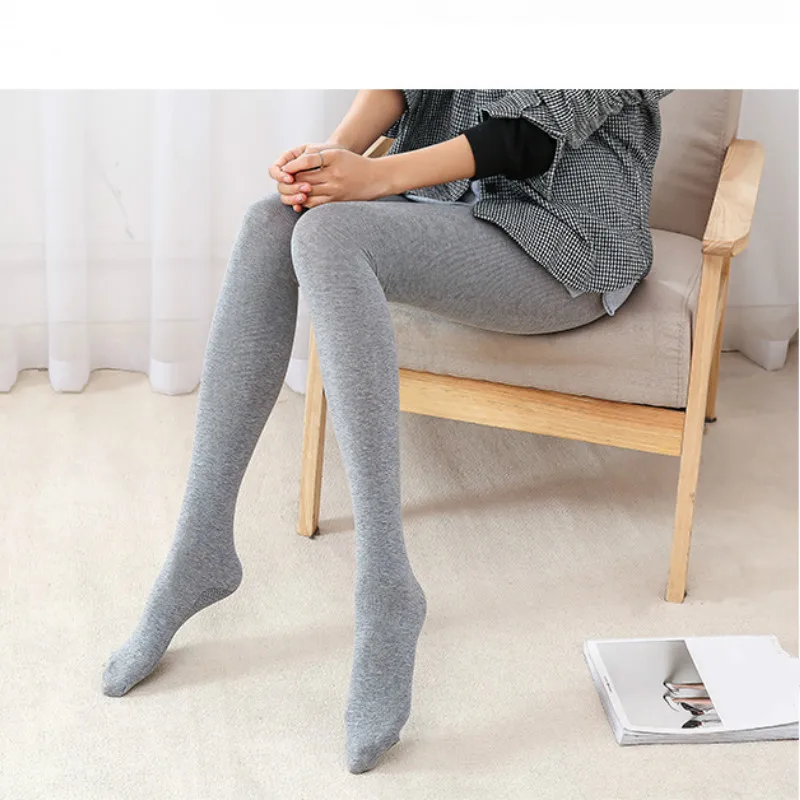 Женские весенние тонкие хлопковые колготки с антискользящим покрытием 120