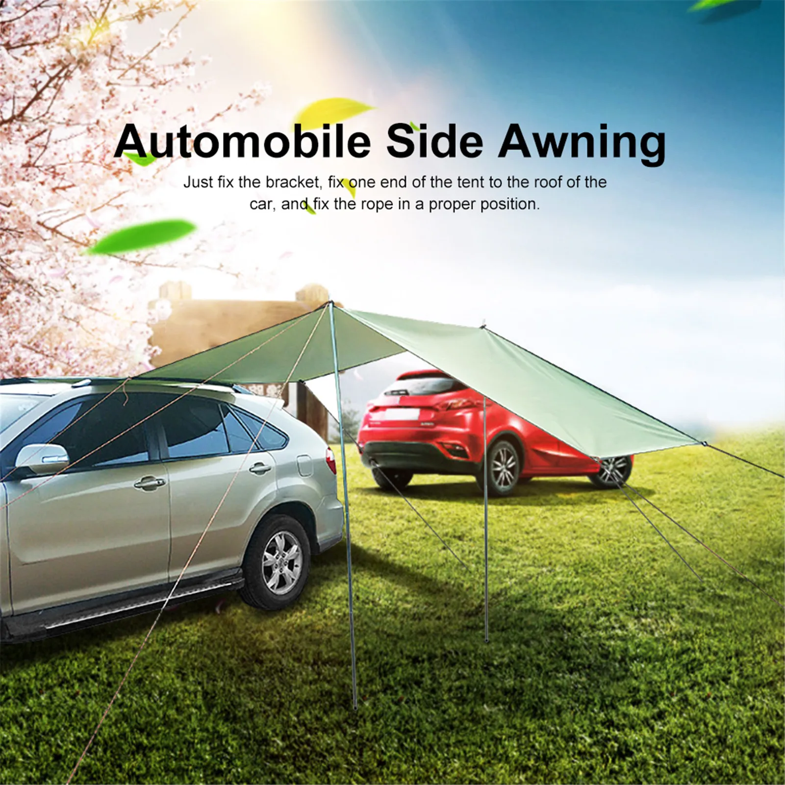 

Car Awning Waterproof Portable Camping Tent Automobile Rooftop Rain Canopy For SUV Car Side Tent Side Canopy Drop Shipping
