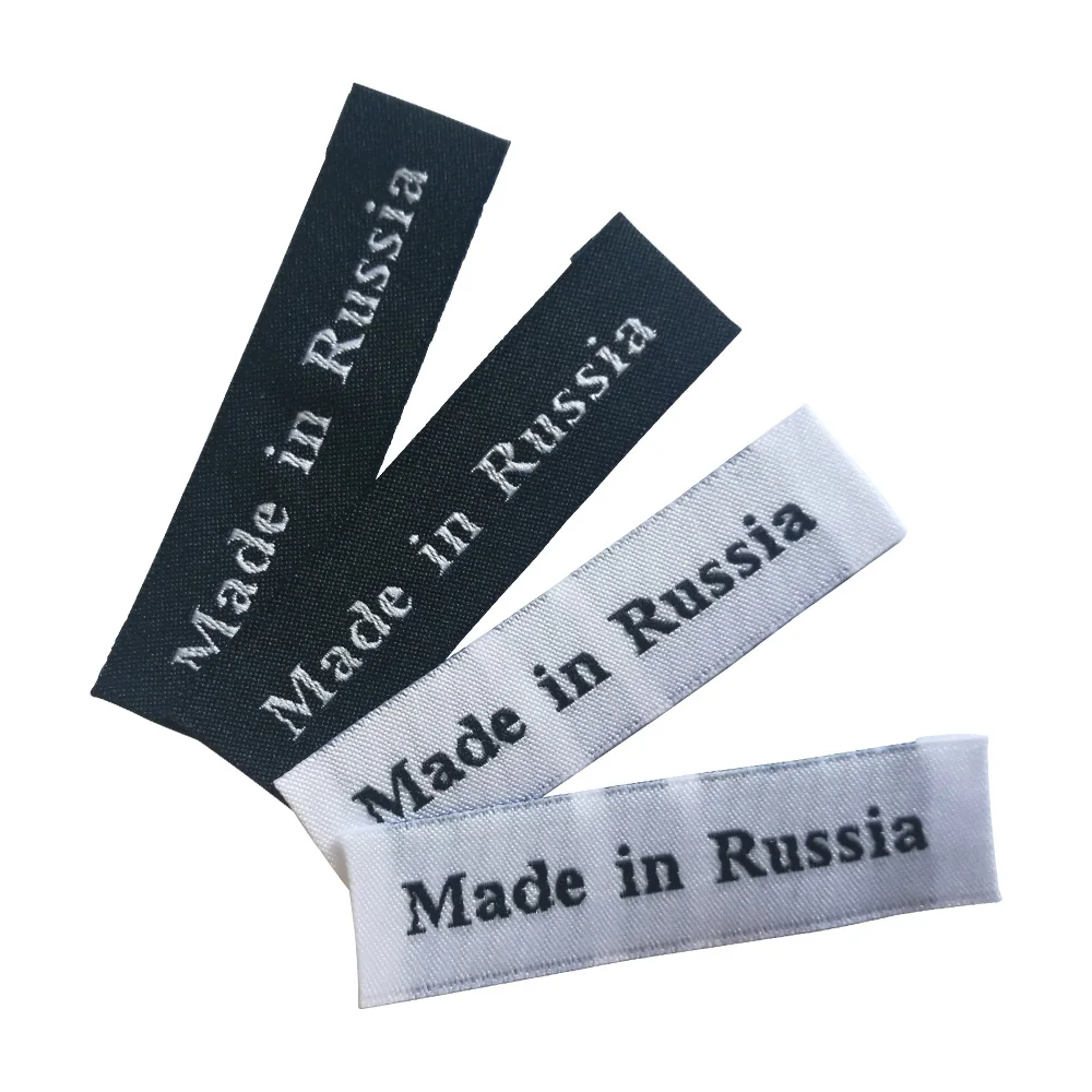 

Made In Russia Labels For Clothing Handmade Woven Tags Sew Fabric Origin Label For Gift Diy Sewing Accessories