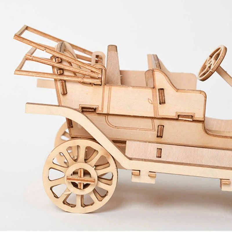 

DIY Car Toys 3D Wooden Puzzle Toy Assembly Model Wood Craft Kits Desk Decoration for Children Kids