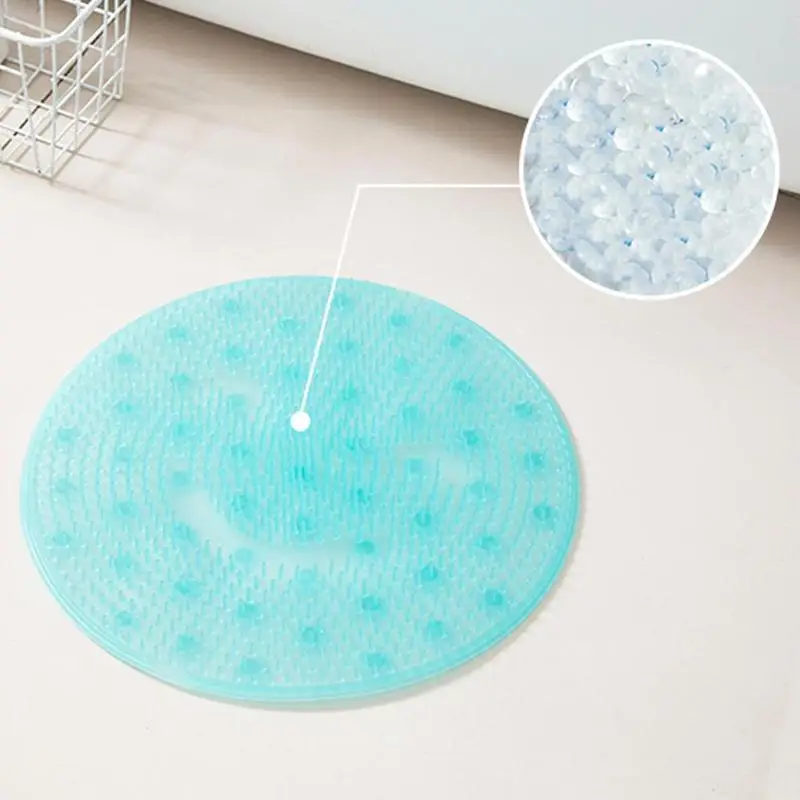 1PCS Shower Silicone Lazy Wash Foot Bath Back Massage Cushion Feet Wash Cleaning Care Brush Foot Massage Mat