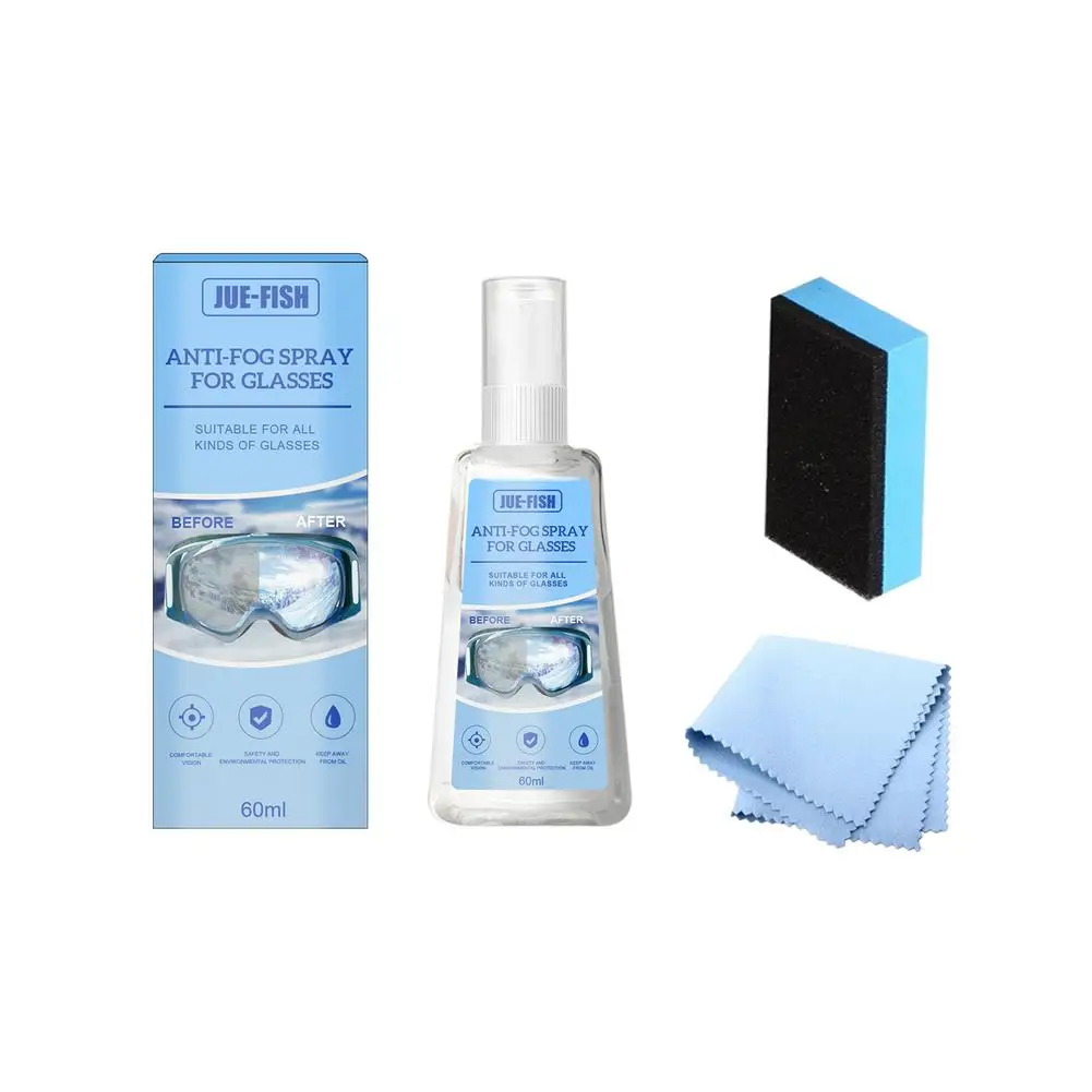 

60ml Lens Antifogging Agent Car Windshield Window Defogging Spray Anti-fog Spray Automatic Film Formation Multi-Purpose