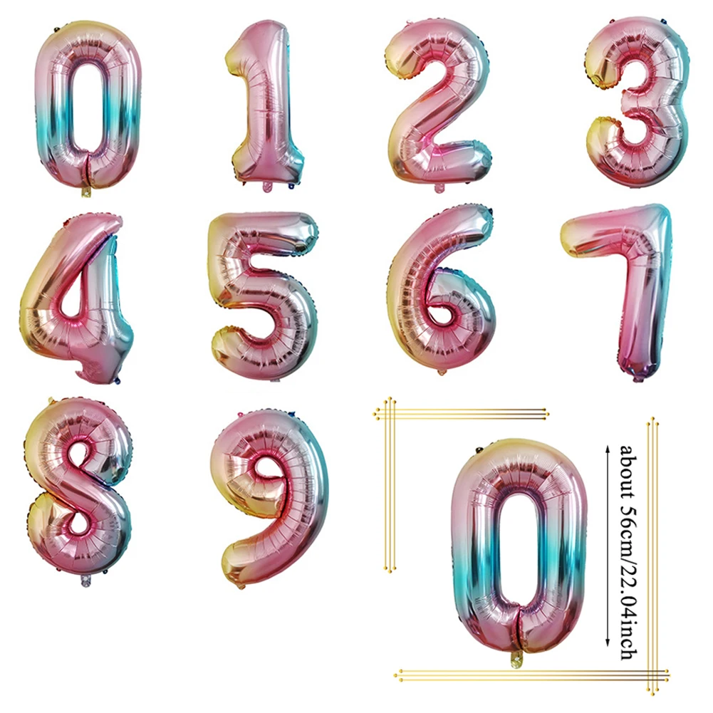 

32inch number balloon 1 2 3 4 5 Number Digit Helium foil Ballons Child Adult Birthday Wedding Decor Party Supplies