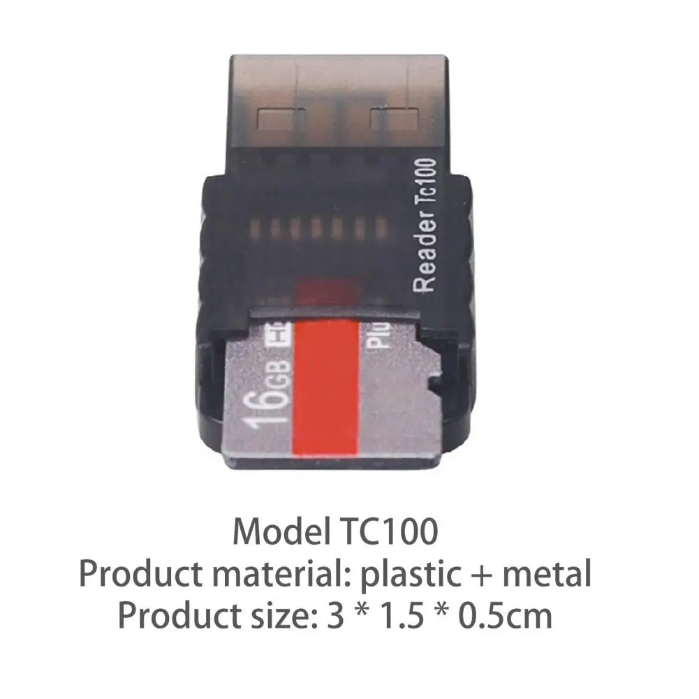 

TC100 Portable Small High Speed ABS Metal 480 Mbps Micro Card Reader for Laptop