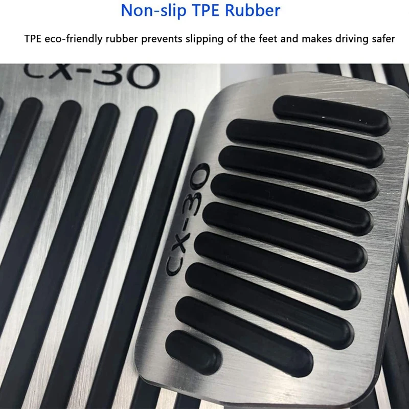 3 шт. Алюминий колодки педаль тормоза и газа ног педали крышка для Mazda CX 30 CX30 2019