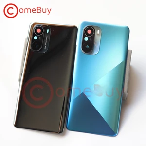 original new back glass cover for xiaomi poco f3 battery cover back panel rear door housing case with camera lens replacement free global shipping